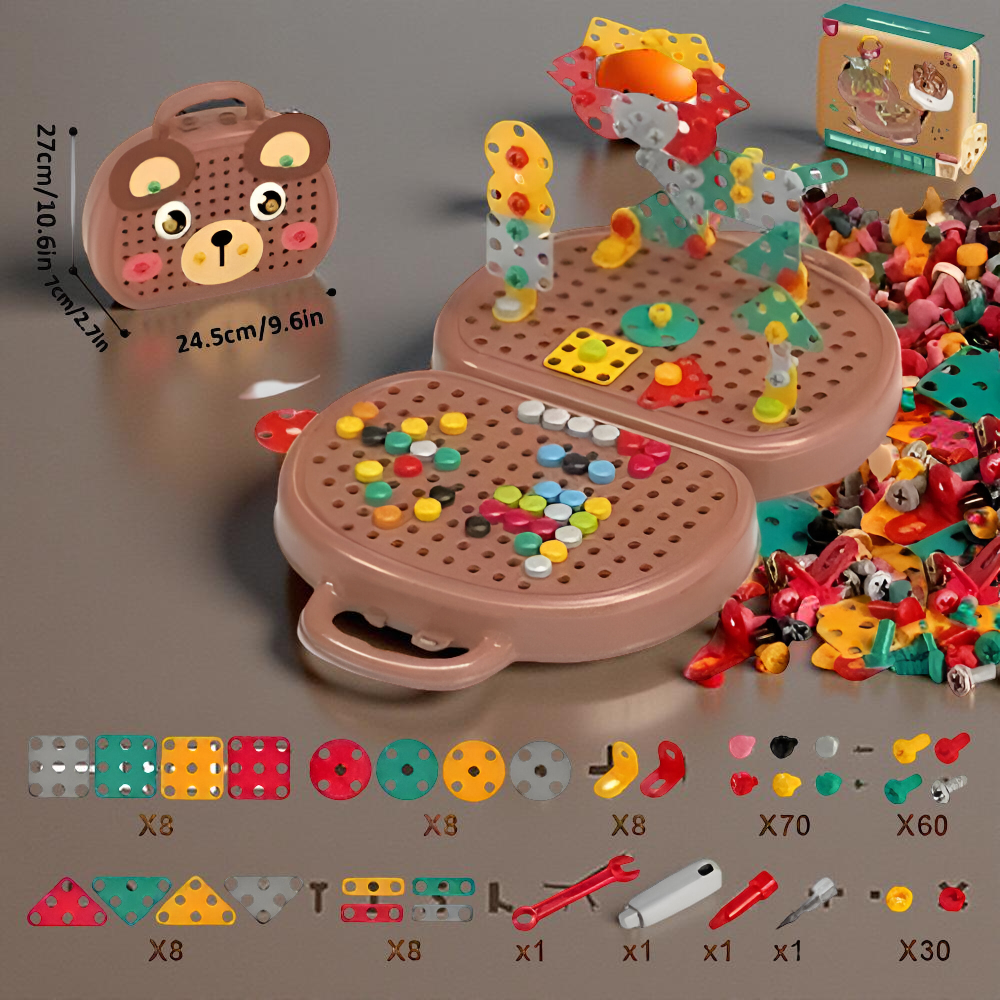 Interactive Building Set with Drill for Kids
