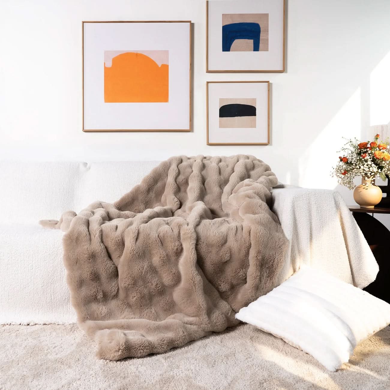SnuggleWrap Plush Comfort Blanket for Year-Round Warmth
