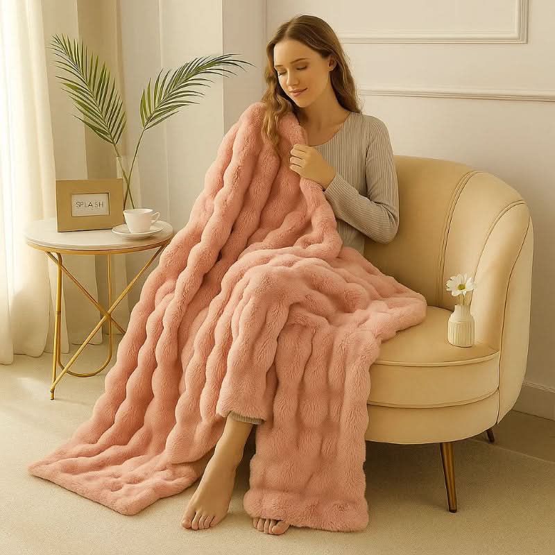 SnuggleWrap Plush Comfort Blanket for Year-Round Warmth