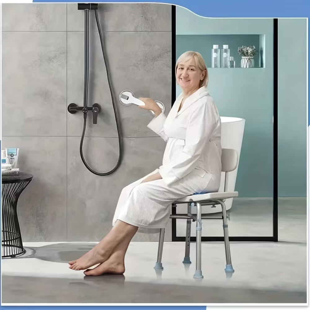 Portable Safety Grab Bar for Shower and Bath with Suction Cup Installation