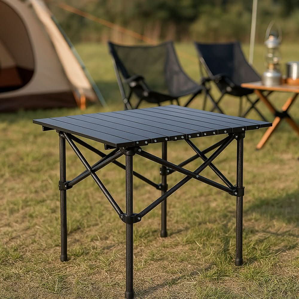 Versatile Outdoor Folding Table with Durable Heat-Resistant Top