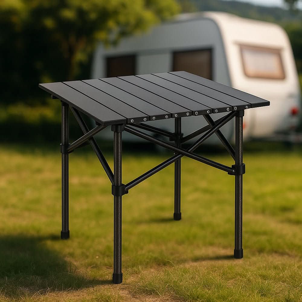 Versatile Outdoor Folding Table with Durable Heat-Resistant Top