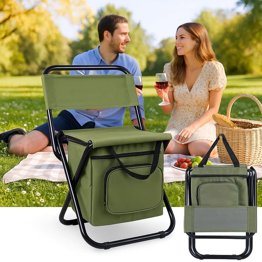 ComfortPro Portable Chair with Back Support and Cooler