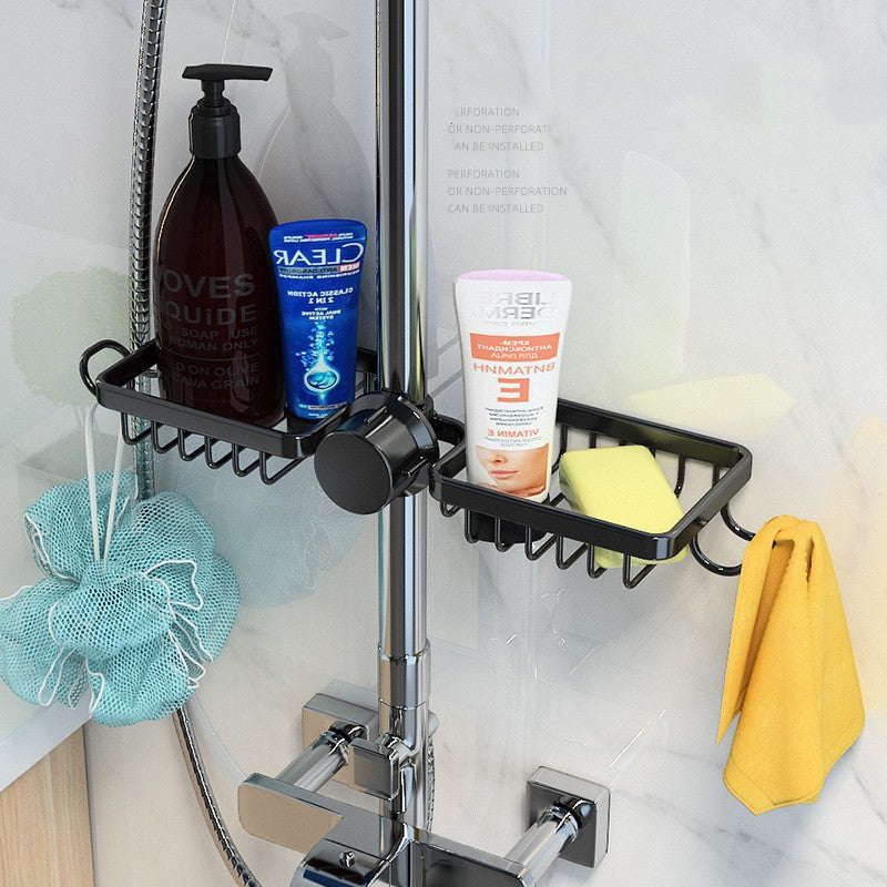 Kitchen Sink Organizer – Combined Sponge, Brush, and Towel Holder