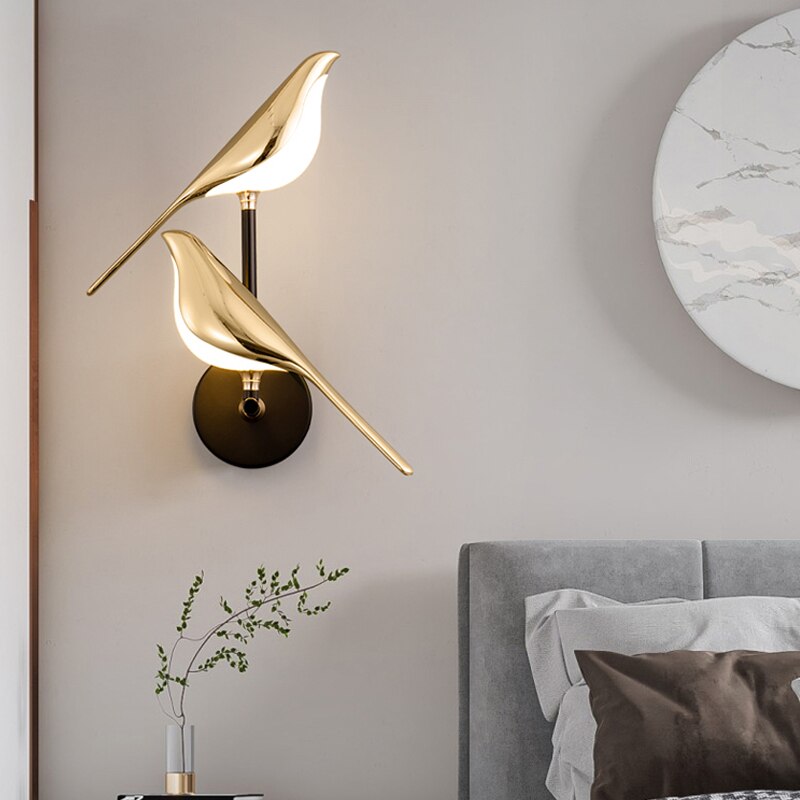 Bird-Shaped Wall Lamp | Magnetic Adjustable Heads | LED Light Source | Energy Efficient Lighting