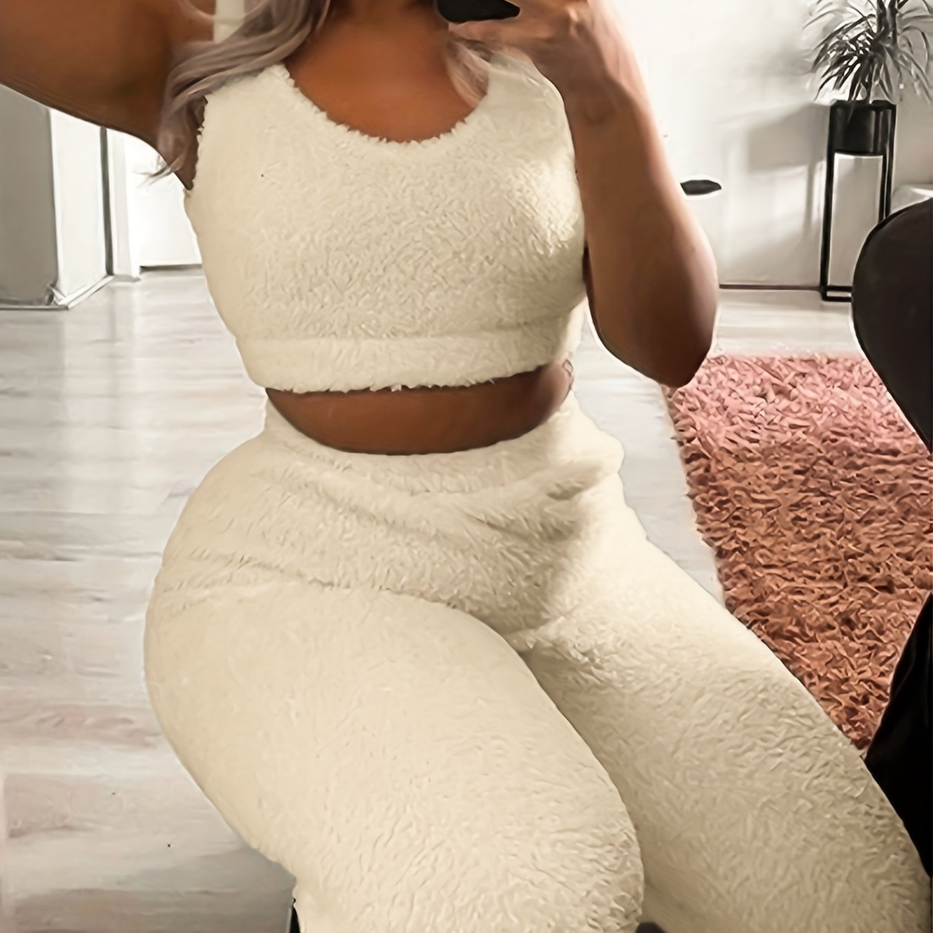 Lounge Set | Warm Stretch Knit | Cozy Fall Comfort | Polyester