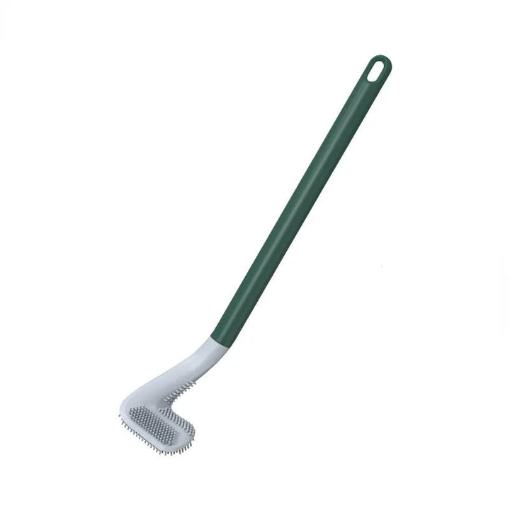 Advanced Silicone Toilet Brush with Space-Saving Holder