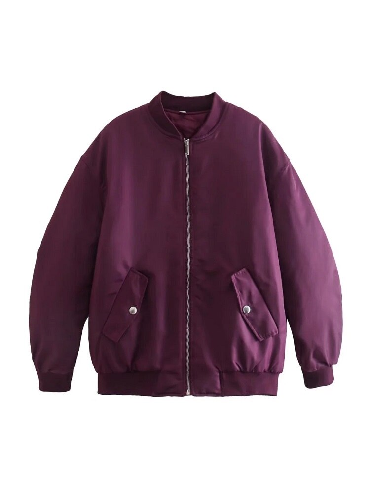 Women’s Oversized Bomber Jacket | Soft Breathable Fabric | Various Colors | Comfortable Warm Fit
