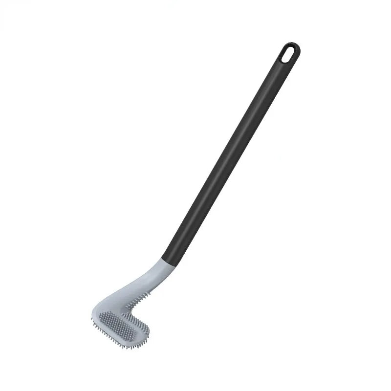 Advanced Silicone Toilet Brush with Space-Saving Holder
