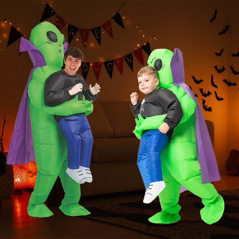 Inflatable Alien Costume with Crown Detail for Halloween Parties