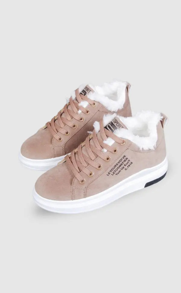 Winter Sneakers | Plush Lining | Warm Comfort All Day | Synthetic