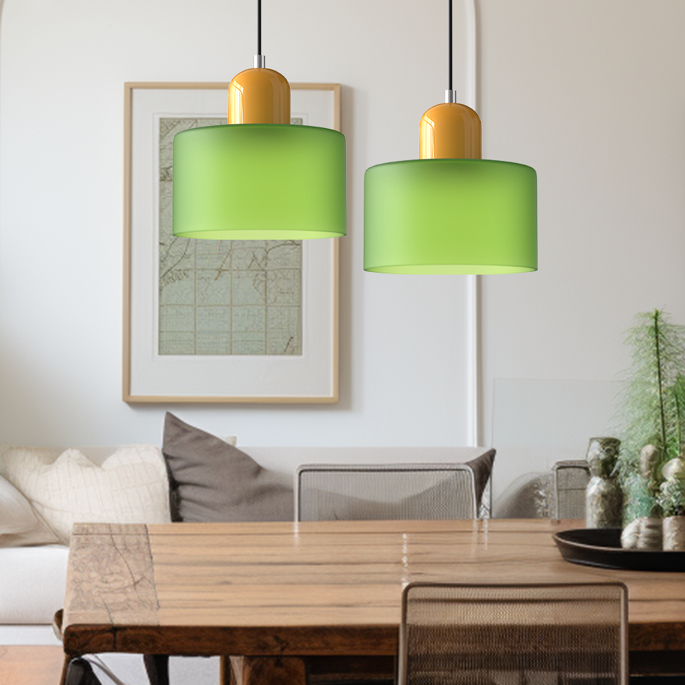 Pendant Light | Bauhaus-Inspired Glass Shade | Adjustable Hanging Length | Easy Assembly