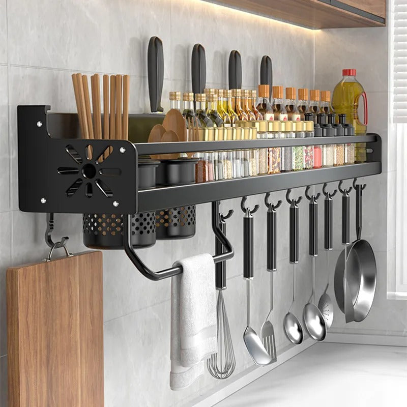 Kitchen Organizer Rack for Wall Mounting – Storage Solution