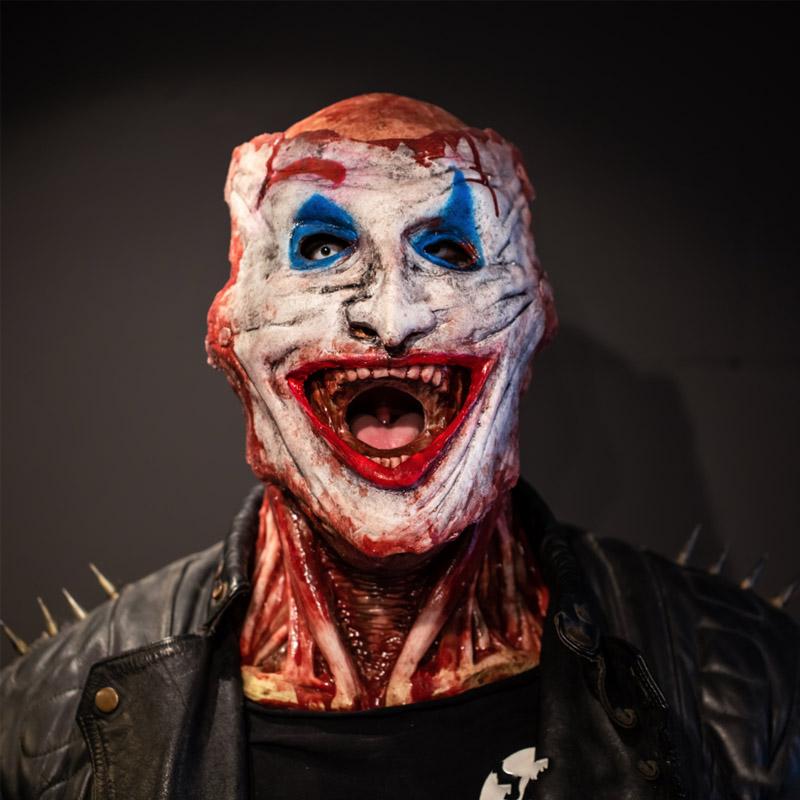 Realistic Halloween Skeleton Mask with Dual Terrifying Faces