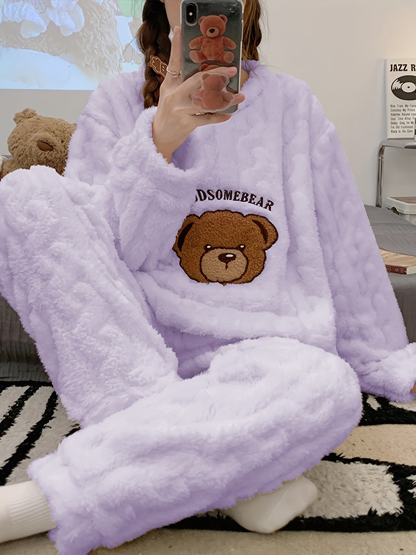 Women's Pajama Set | Plush Warmth | Cozy Comfort for Winter | Polyester