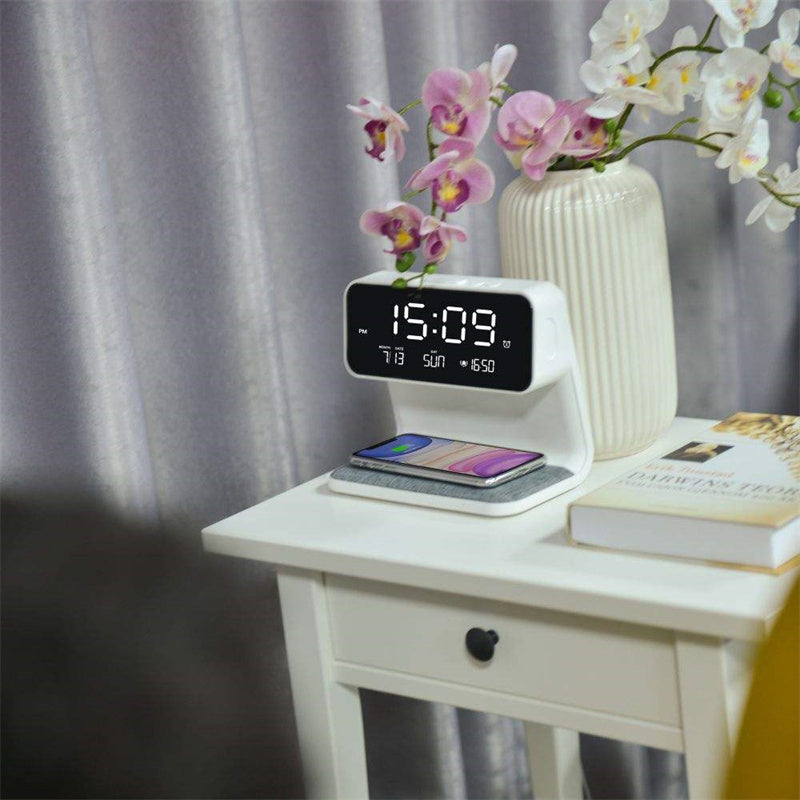 TranquilGlow – 3-in-1 Smart Bedside Lamp with Charger & Clock