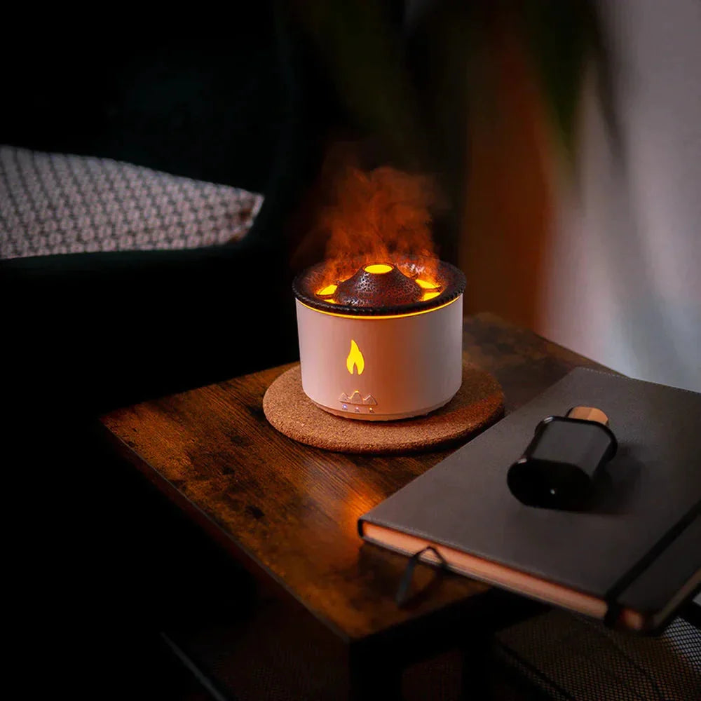 Volcano Humidifier | Soothing Mist | Relaxing Ambient Light | Dishwasher Safe