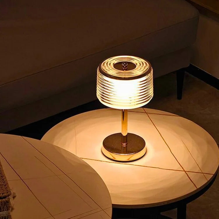 LumaHalo Elegant LED Ring Table Lamp with Ambient Light
