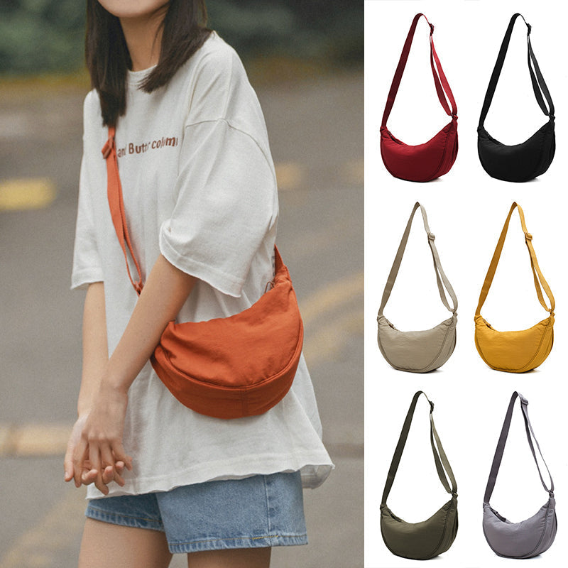 Crescent-shaped Crossbody Bag | Durable Polyester | Adjustable Strap | Compact & Organized Storage