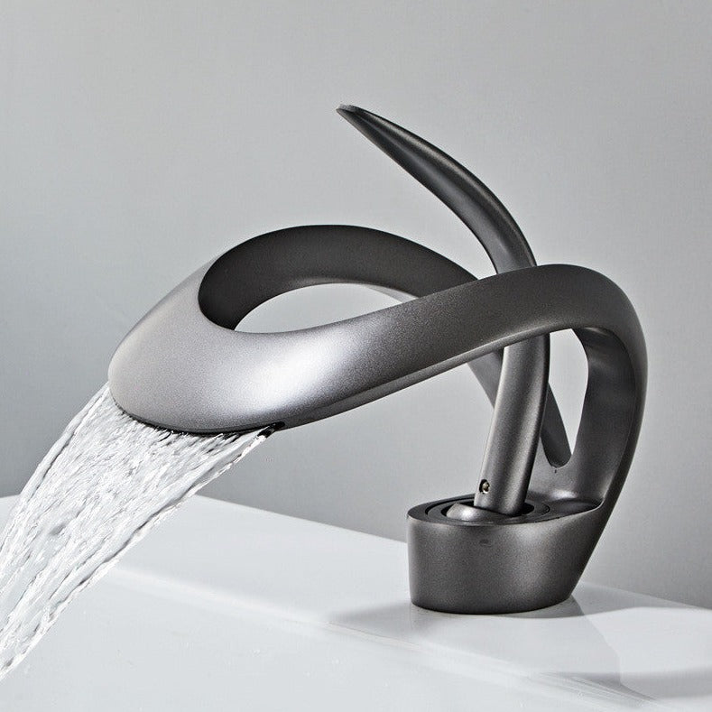 Liora — Solid Brass Bathroom Faucet with Brushed Gold Finish