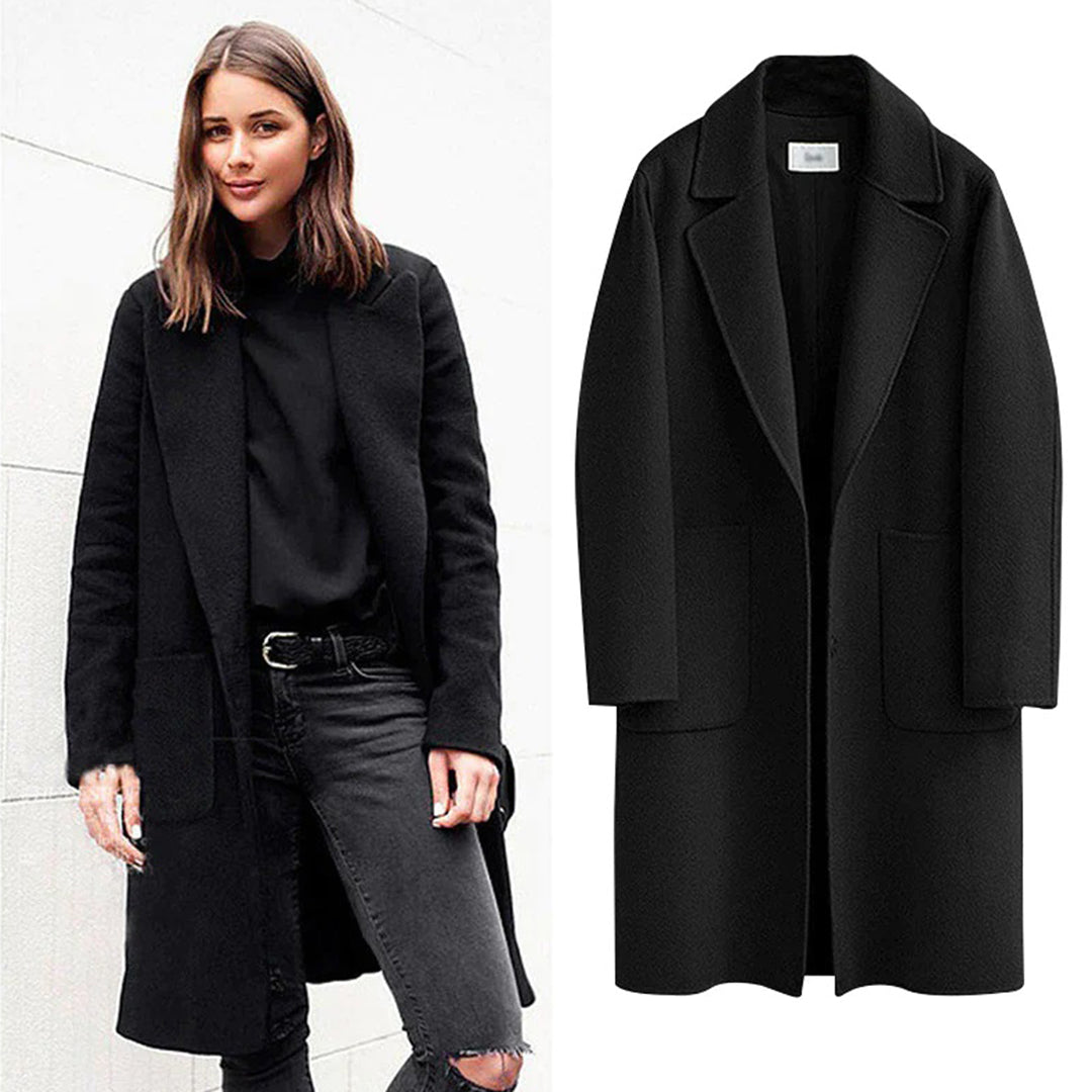 Long Wool-Blend Overcoat | Timeless Elegant Design | Warm & Protective | Comfortable Fit