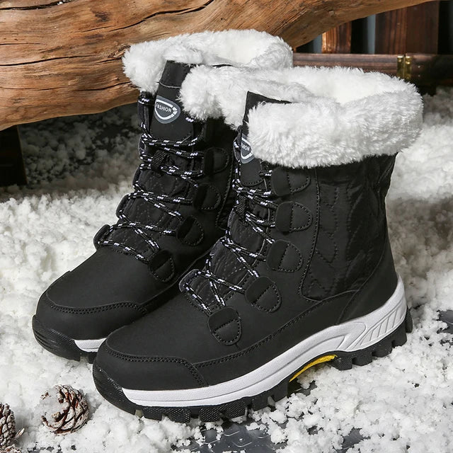 Women’s Winter Snow Boots | Quilted Design & Faux Fur Lining | Lug Outsole Traction | Comfortable Fit