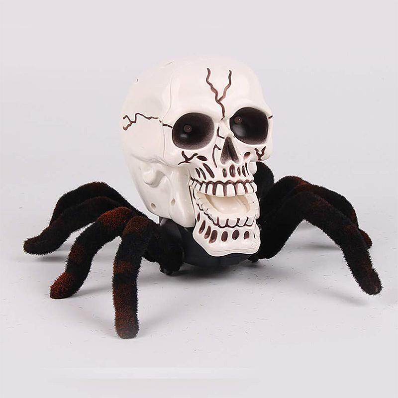 Remote Control Halloween Skeleton Spider with Glowing LED Eyes