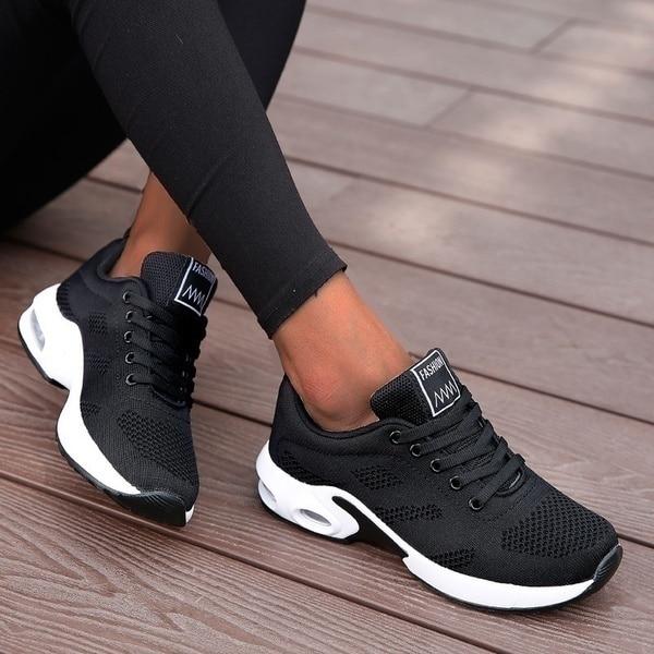 Women’s Orthopedic Running Shoes | Gel Shock Absorption & Thick Sole | Breathable Lightweight Fabric | Flexible Fit for Narrow & Wide Feet