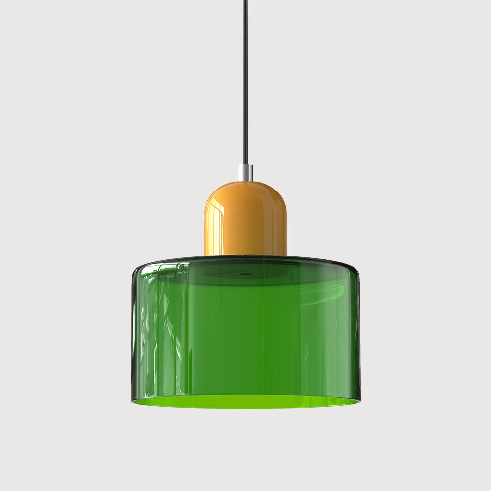 Pendant Light | Bauhaus-Inspired Glass Shade | Adjustable Hanging Length | Easy Assembly
