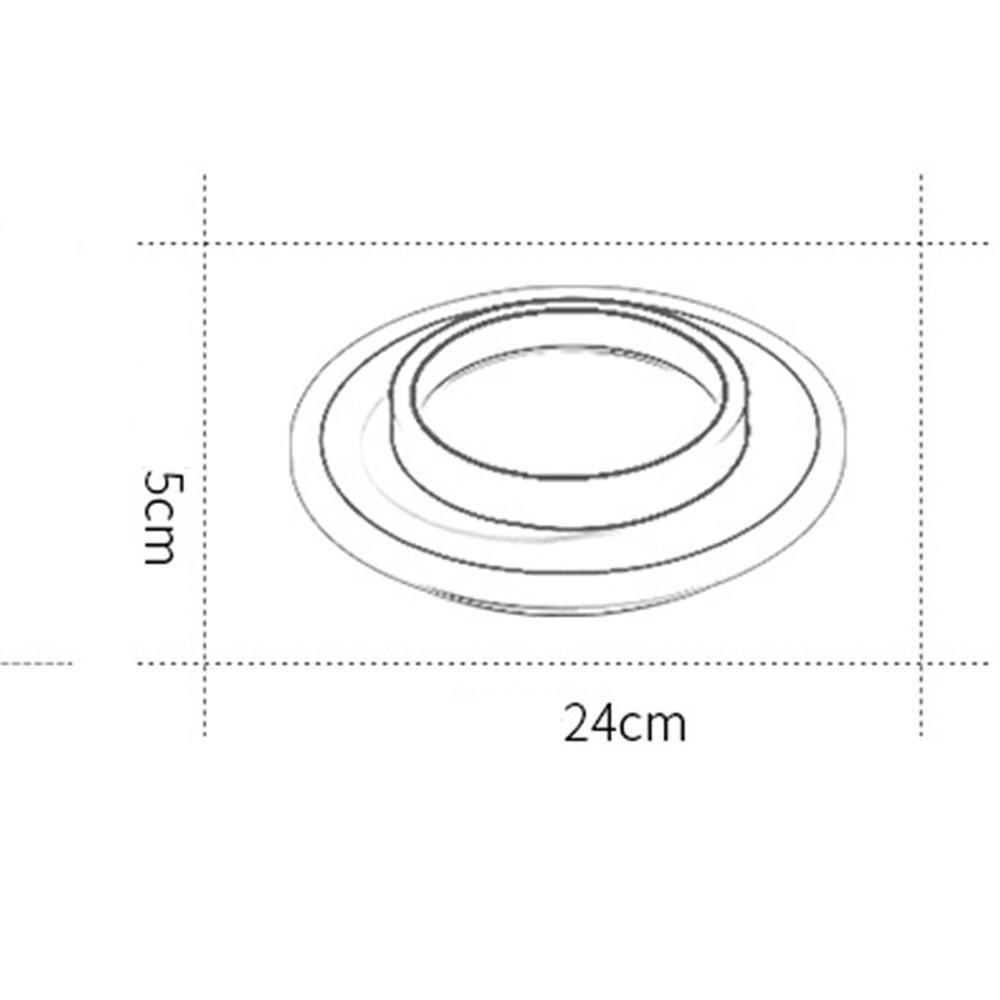 2-Light Modern LED Circular Flush Mount Ceiling Lights