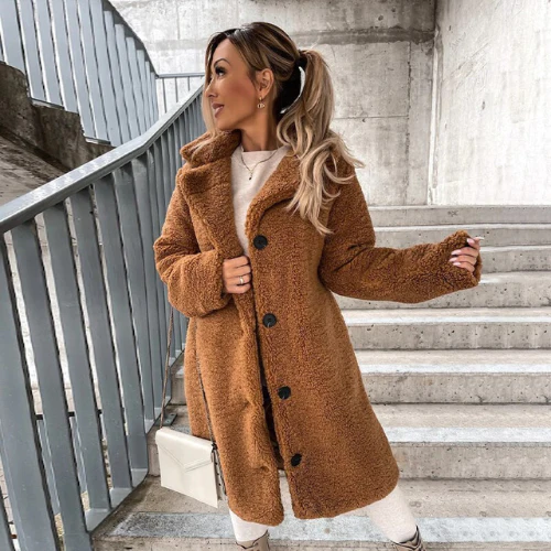 Women’s Teddy Coat | Plush Soft Fabric | Breathable Polyester & Organic Cotton | Comfortable Fit
