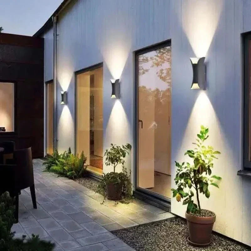 SleekWave Curved LED Outdoor Wall Light with Weatherproof Design