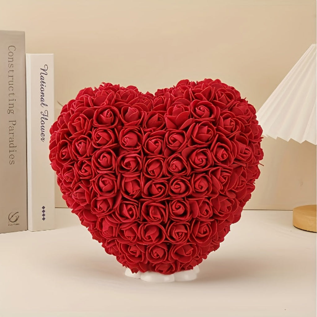 Heartfelt Rose-Shaped Floral Arrangement for Gifting