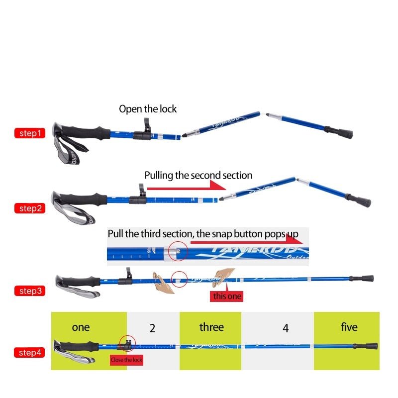 Compact Adjustable Hiking Poles for Ultimate Support
