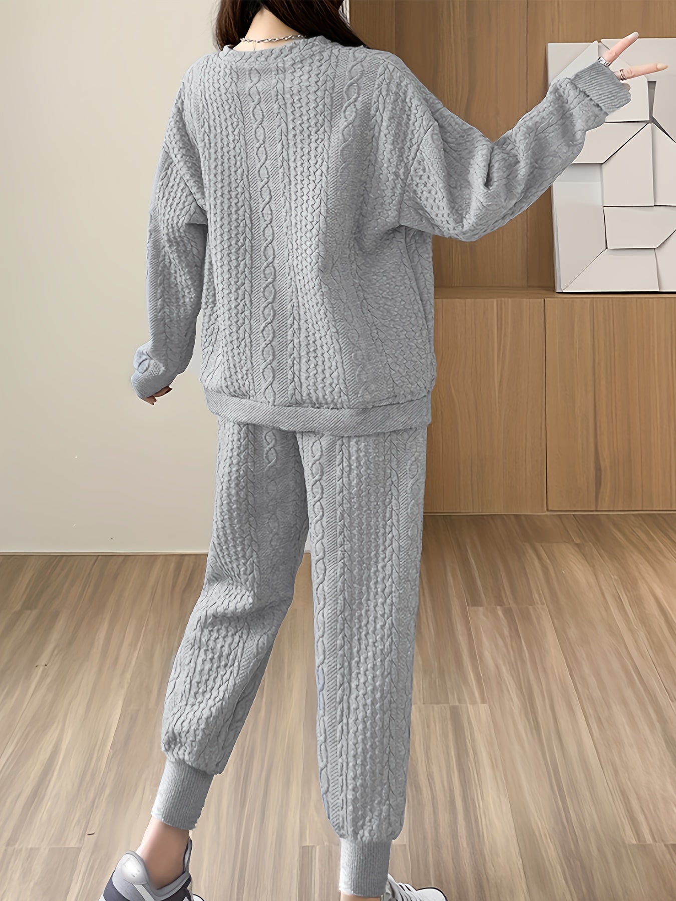 Crew Neck Sweater | Solid Color | Breathable Comfort | Polyester