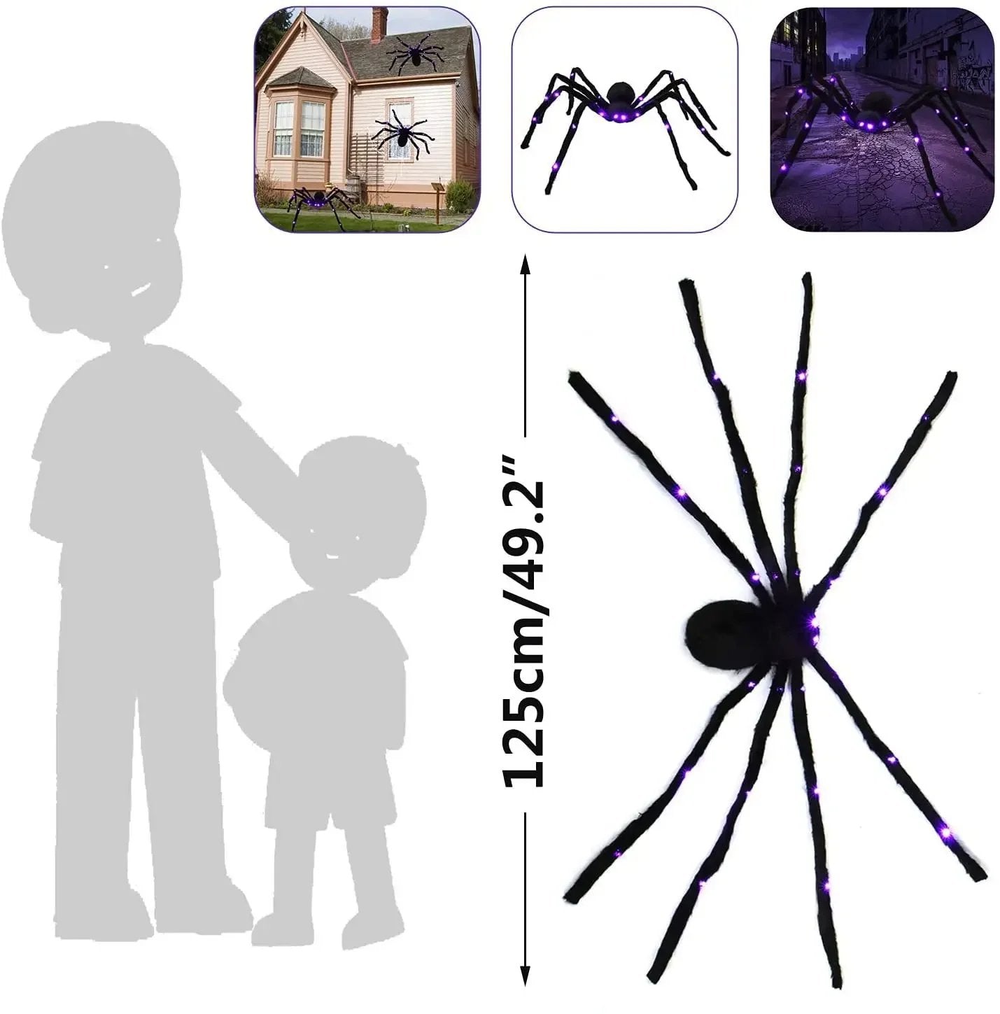 16.4ft Glowing Spider Web Halloween Decoration for Outdoor & Indoor