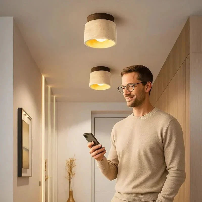 Serenity Oak LED Ceiling Light – Embrace Tranquil Living