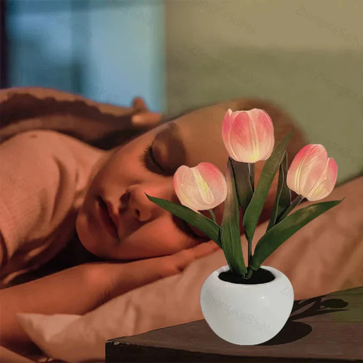 Ceramic Pot Table Lamp with LED – Cozy Accent Lighting
