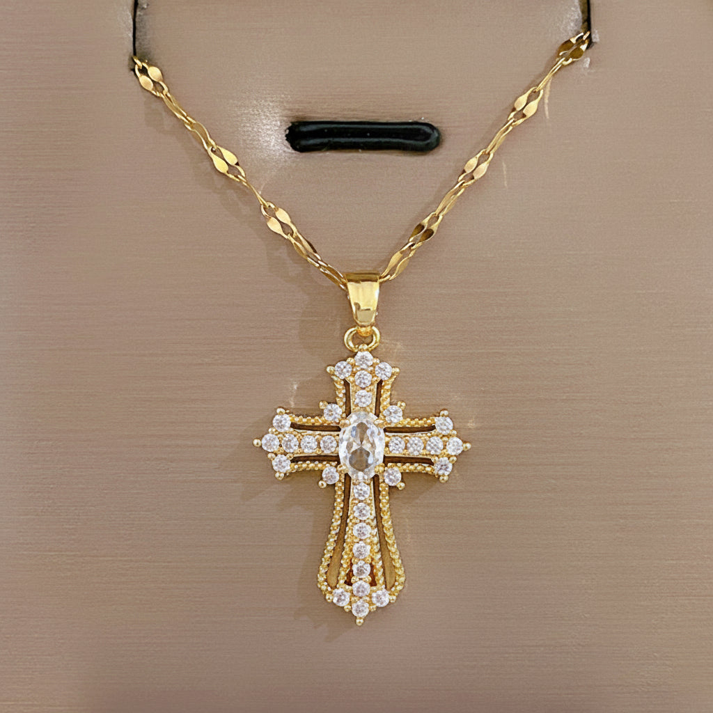 Elegant Faith-Inspired Gold Pendant Necklace for Her
