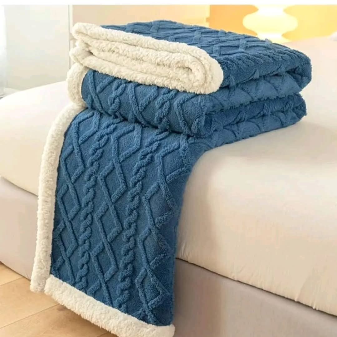 Sherpa Fleece Throw Blanket | Large Size | Extra Soft Warmth | Plush
