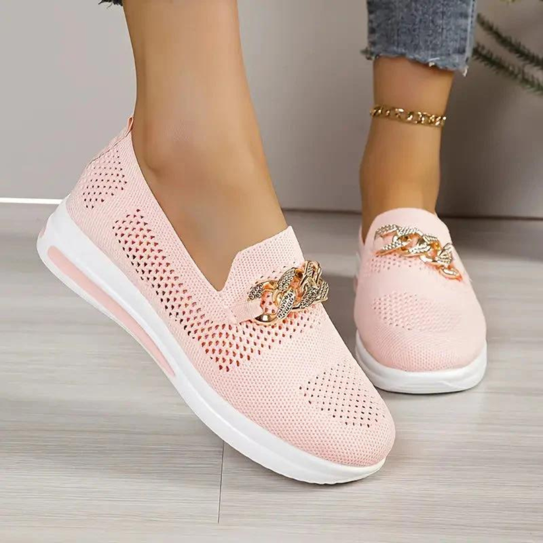 Women's Slip-On Sneakers | Breathable Knit Mesh Upper | Lightweight Comfort | Casual Summer Wear