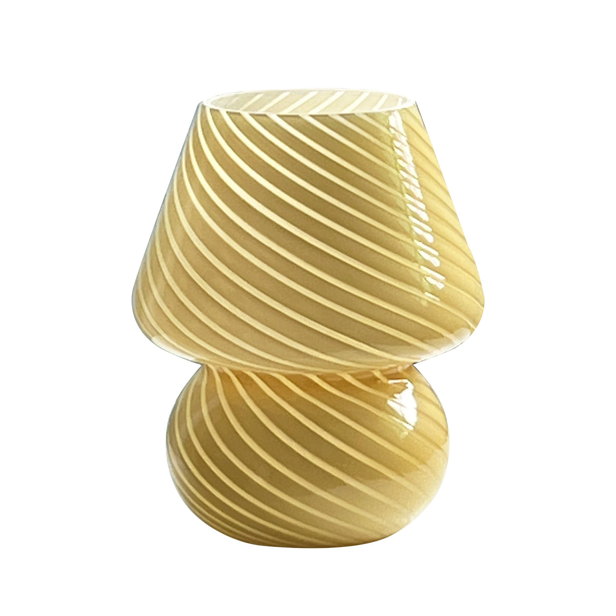 Elegant Artisan Glass Mushroom Lamp | USB Adjustable Light