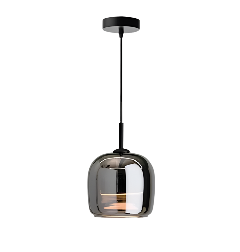 Glass Pendant Lamp | Nordic Black Design | LED Lighting | Versatile Placement