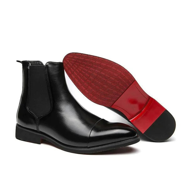 Men's Leather Chelsea Boots | Slip-On Design & Elastic Side Panels | Durable Leather | Comfortable Fit for All-Day Wear