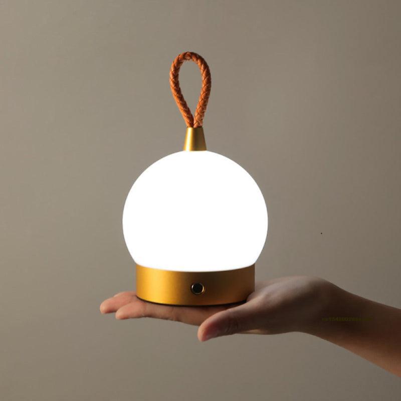 Timmy Orb Waterproof Cordless LED Lamp | Rechargeable Battery 7-9h | Touch Dimmable | IP65 Outdoor Indoor | Aluminum PU Leather | Black Silver Gold
