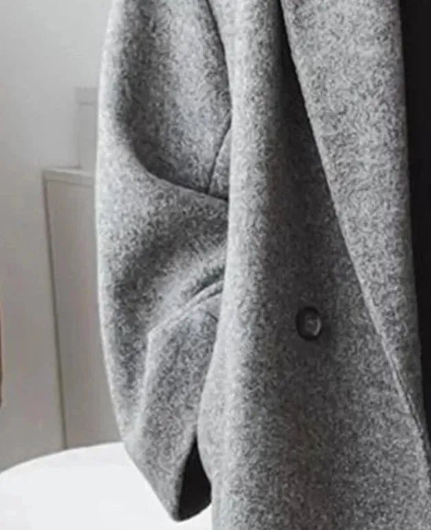 Women's Oversized Coat | Notched Lapel & Double-Breasted | Wool Blend | Warm & Comfortable Fit