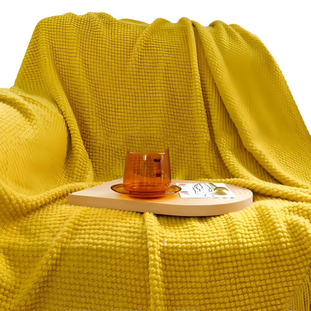 Plaid Blanket | Coarse Knit | All-Season Comfort | Acrylic