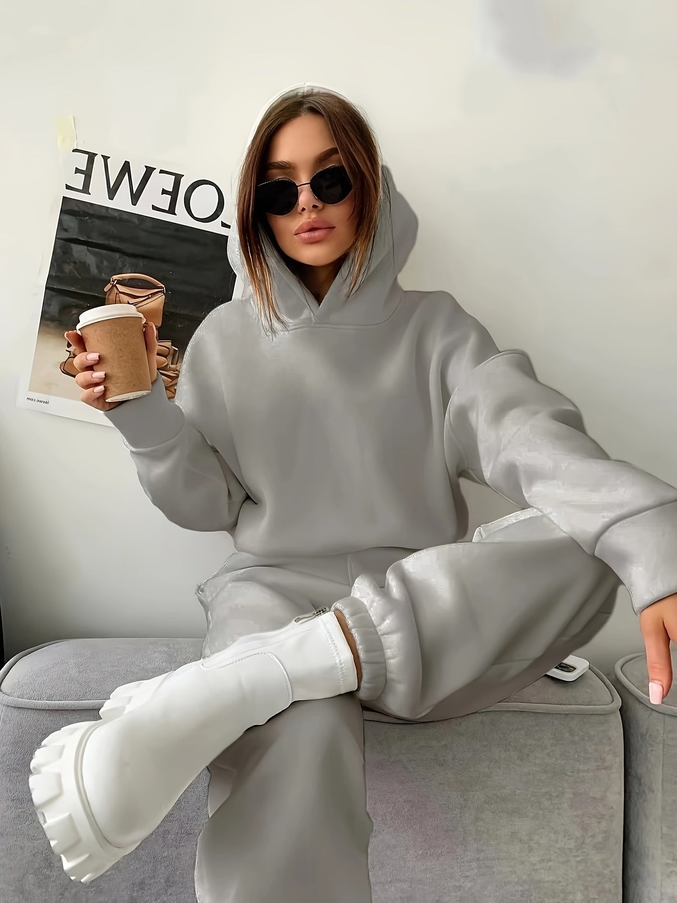 Women’s Hoodie Jogger Set | Lightweight | Cozy All-Day Comfort | Polyester