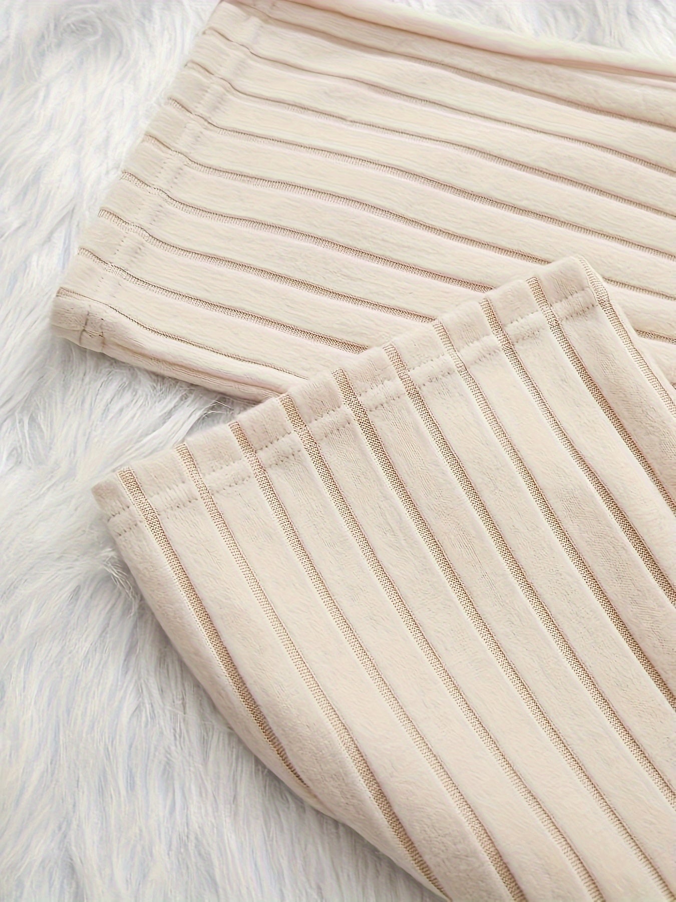 Ribbed Knit Pant Set | Stretchy Fit | All-Day Comfort | Polyester