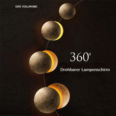 Wall Lamp | Solar Eclipse Light Effect | Warm LED & Rotating Discs | Easy Wall Mount Installation